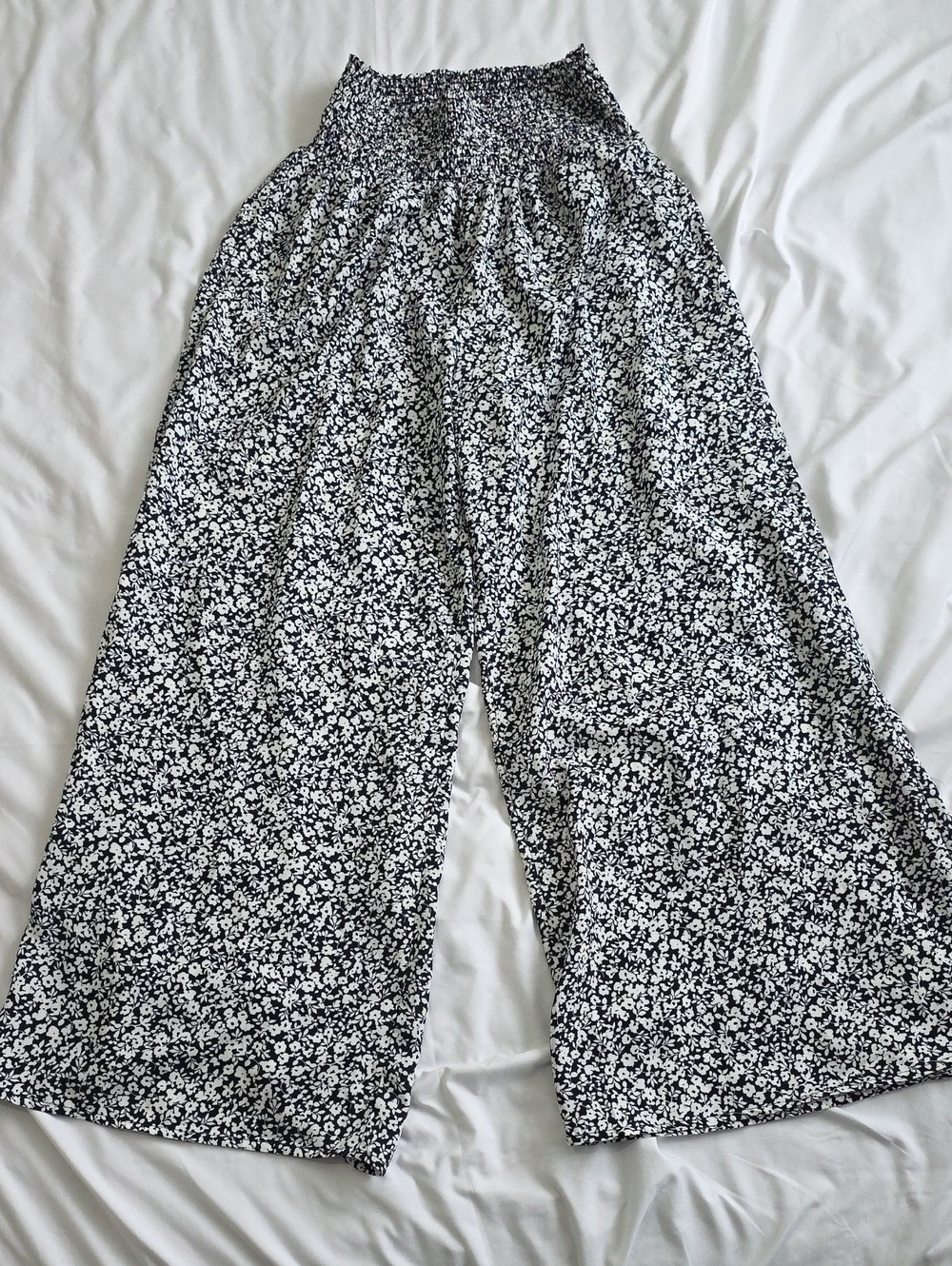 Sienna Sky Black & White Floral Wide-Leg Pants